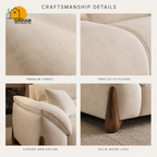 Kyoto Wood-Accent Sofa - product view 7 | Griham Decor
