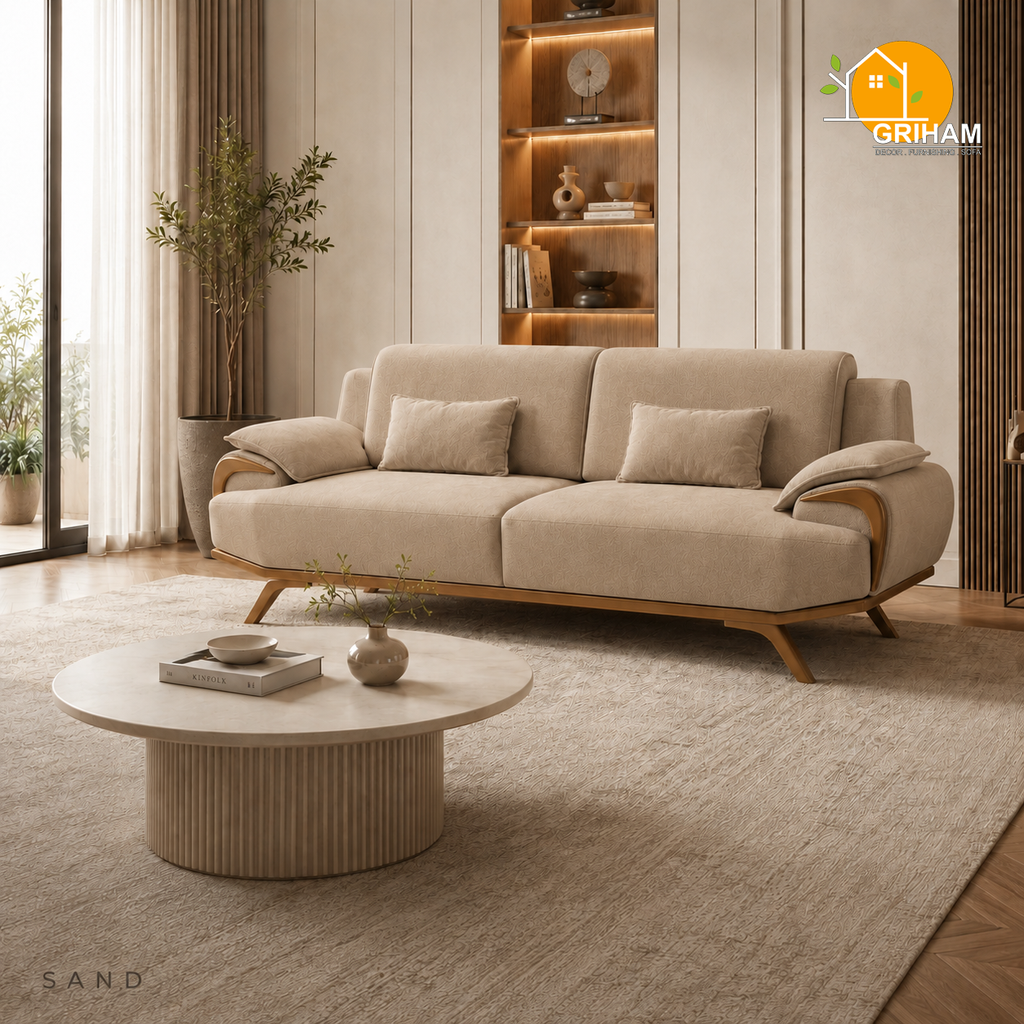 Verona Comfort Sofa - 3 Seater in Sand | Griham Decor
