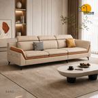Aero Duo-Tone Sofa - 3 Seater in Sand | Griham Decor