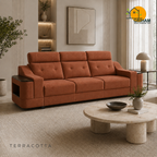 Haven Storage-Arm Sofa - 3 Seater in Terracotta | Griham Decor