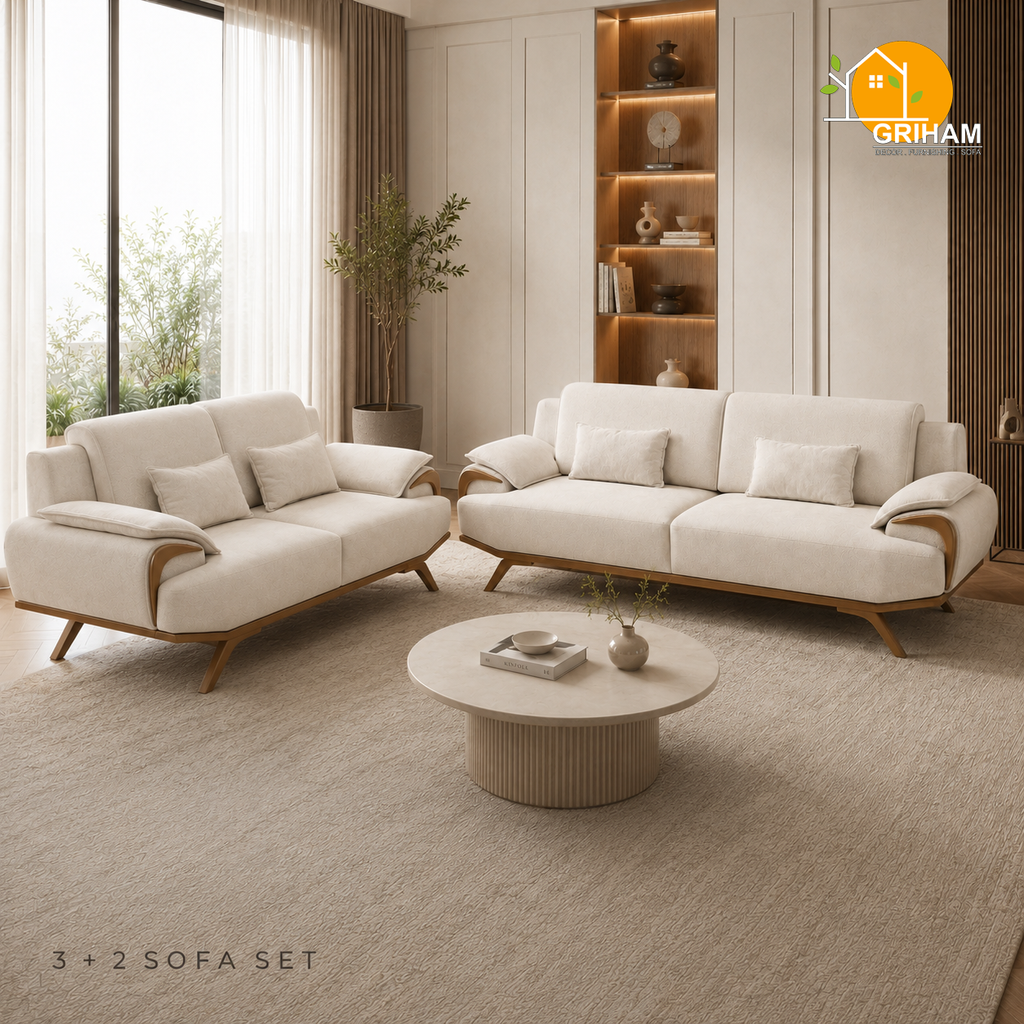 Verona Comfort Sofa - 3+2 Seater in Ivory | Griham Decor