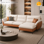 Sienna Wing Sofa - 3+Lounger in Ivory | Griham Decor