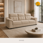 Regent High-Back Sofa - 3 Seater in Sand | Griham Decor