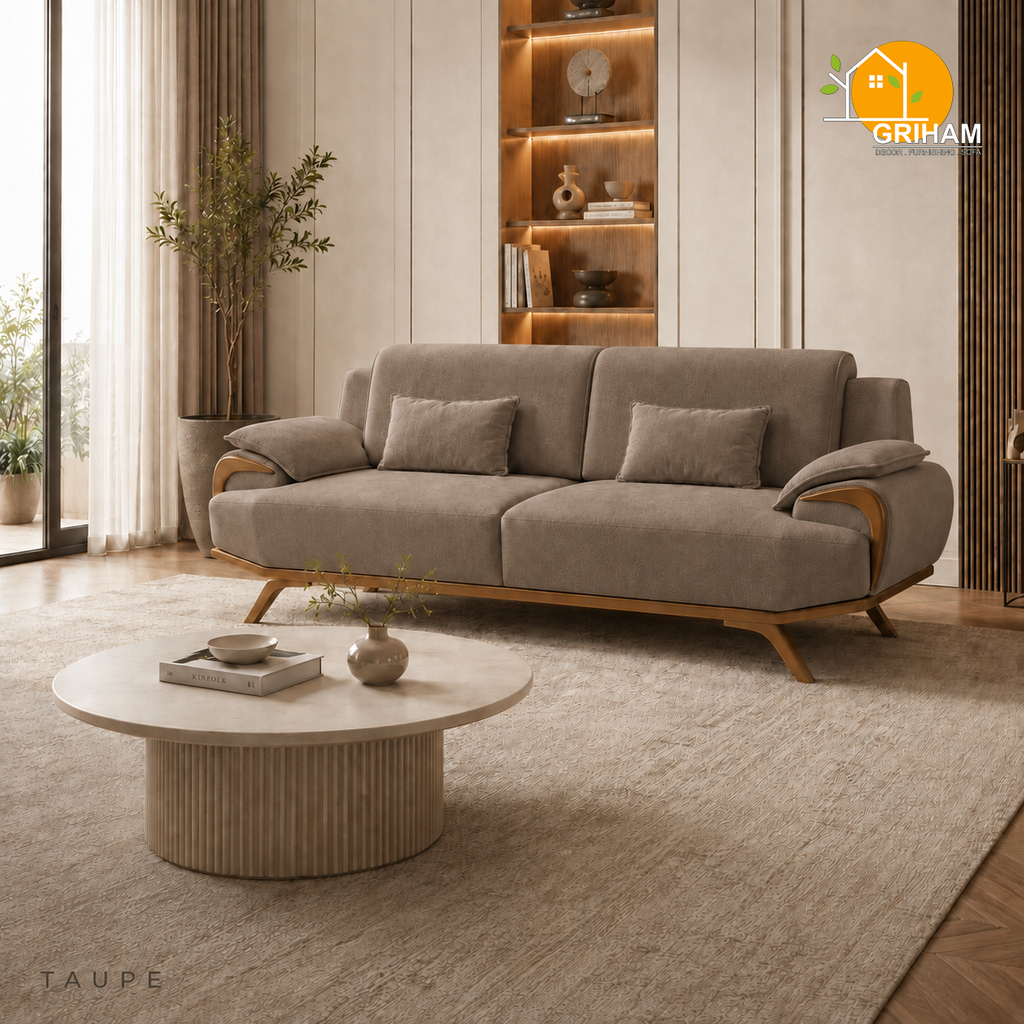 Verona Comfort Sofa - 3 Seater in Taupe | Griham Decor