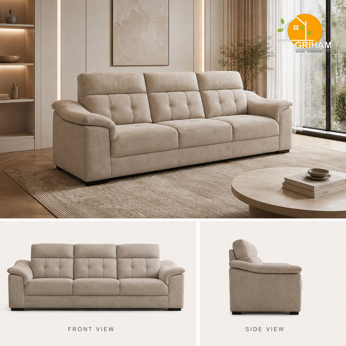 Regent High-Back Sofa - product view 1 | Griham Decor