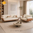 Monaco Curve Sofa - 3+2 Seater in Ivory | Griham Decor
