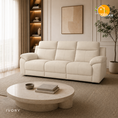 Bristol Lounge Sofa - 3 Seater in Ivory | Griham Decor