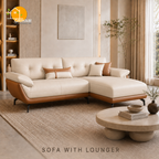 Monaco Curve Sofa - 3+Lounger in Ivory | Griham Decor