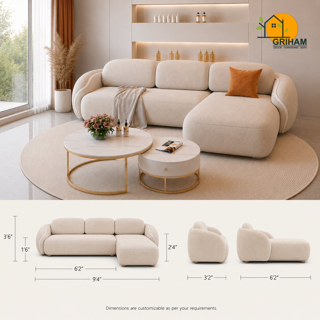 Lagoon Petal Sofa - product view 5 | Griham Decor